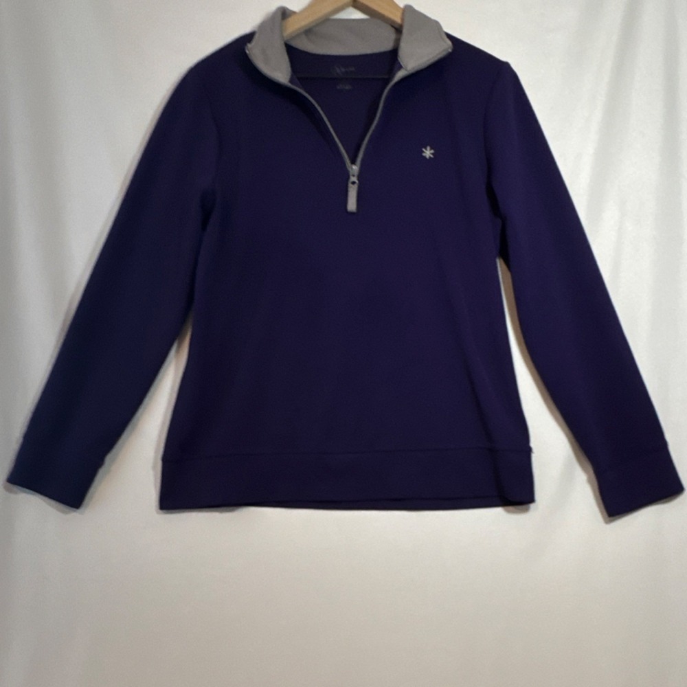 Old Navy Women's Purple Gray 1/4 Zip Pullover  Activewear Size L  Daily Wear